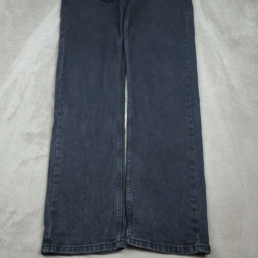 Levis 505 Jeans Mens 34x34 Gray Charcoal Wash Regular Straight Zip Fly Stretch